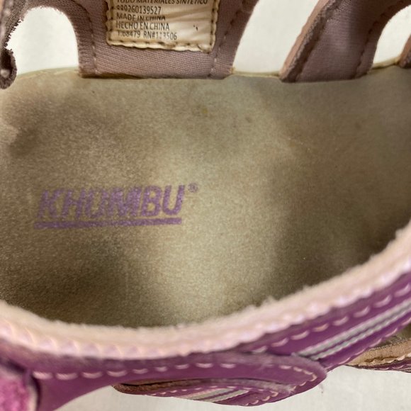 Khombu Sandy Closed Toe Water Sandals Purple/Gray Girls Size 1 Hook & Loop Strap - Picture 9 of 9